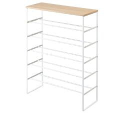 Tower 6-Tier Wood Top Shoe Rack