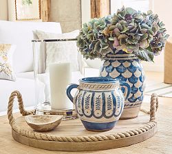 Reclaimed Wood &amp; Rope Tray