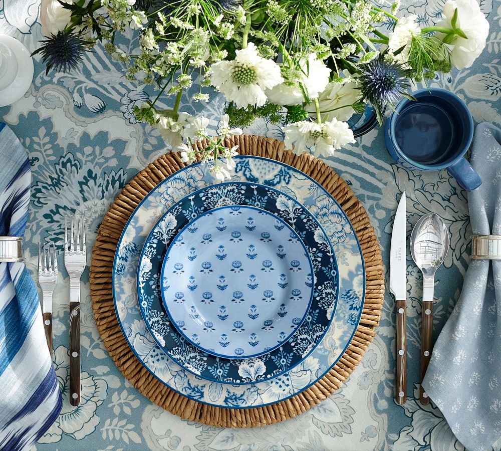 Kravet Arboretum Stoneware Dinner Plates - Set of 4 by Pottery Barn
