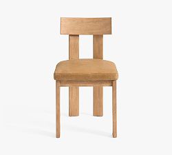 Open Box: Aldon Leather Dining Chair - Keystone Sandstone, Maize