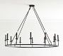 Remington Iron Round Ceiling-Mounted Chandelier (50")