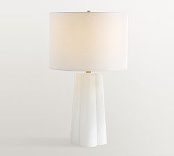 Open Box: Bella Milk Glass Table Lamp, 28" - White