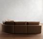 Westwood Slim Arm Leather 5-Piece Curved Wedge Sectional (145")
