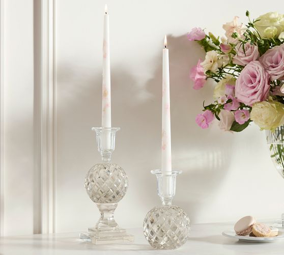 LoveShackFancy Cut Glass Ball Candle Holder