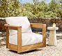 Malibu Teak Swivel Curved Outdoor Lounge Chair