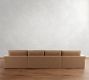 Westwood Roll Arm Leather Double Chaise Sectional (178"&ndash;191")