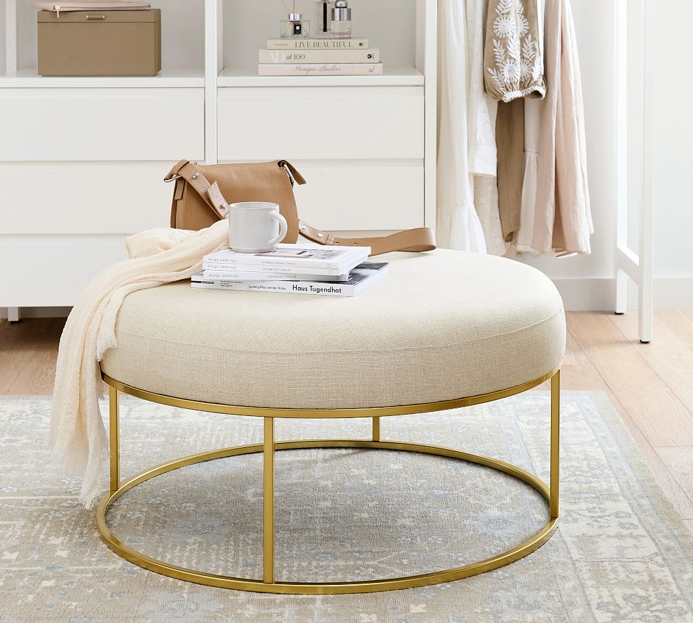 Millie Round Ottoman by Pottery Barn