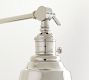 Curved Metal Bell Plug-in Articulating Sconce (10")