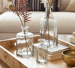 Handcrafted Café Hammered Glass Vase