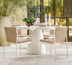 Huntington Wicker &amp; Metal Outdoor Dining Side &amp; Armchair