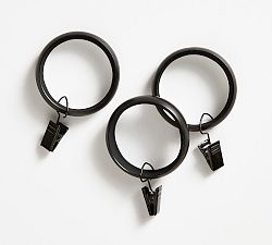 Quiet-Glide Curtain Clip Rings - Set of 10