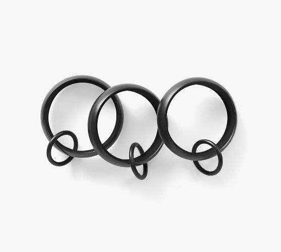 Quiet-Glide Double Round Curtain Rings - Set of 10