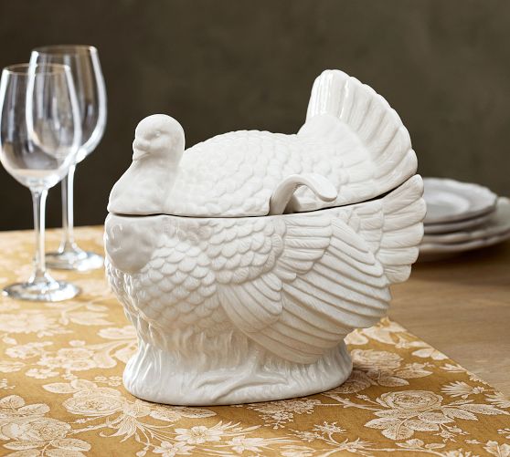 Figural Turkey Stoneware Tureen