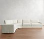 Westwood Square Arm Slipcovered 4-Piece Curved Wedge Sectional (151")