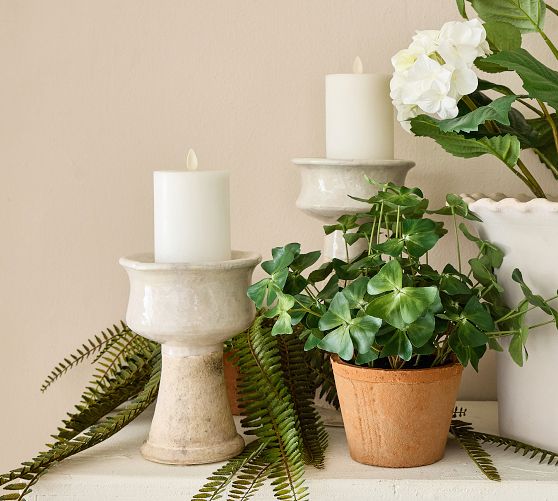 French Glaze Candle Holder