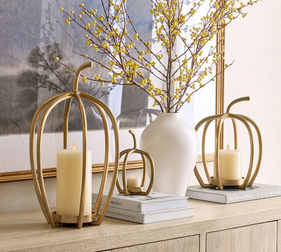 Handcrafted Fallon Pumpkin Candle Holder