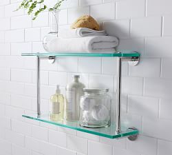 Linden Double Glass Shelf (24")
