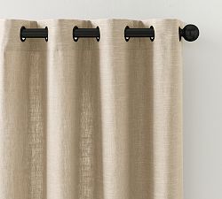 Open Box: Emery Linen Grommet Light Filtering Curtain (50"W x 84"L) - Oatmeal