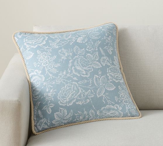 Kravet Rose Toile Reversible Pillow Cover