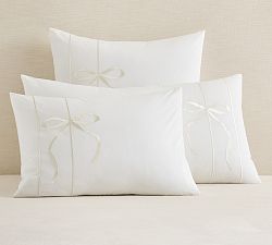 Monique Lhuillier Nell Embroidered Bow Shams