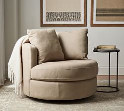 Balboa Leather Swivel Chair