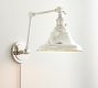 Curved Metal Bell Plug-in Articulating Sconce (10")