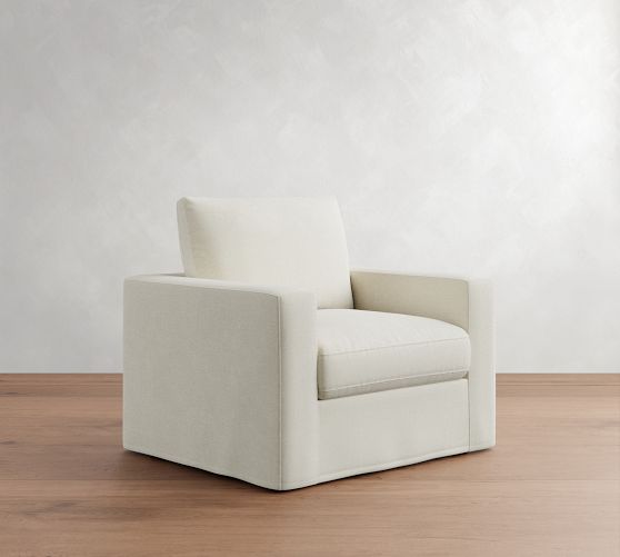 Westwood Square Arm Slipcovered Chair by Pottery Barn