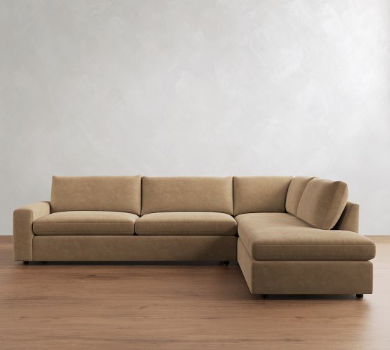 Sierra Leather Return Bumper Sectional (128"-138") by Pottery Barn