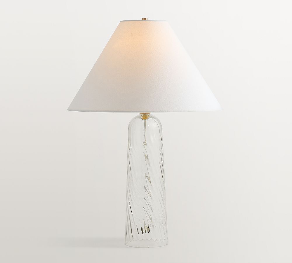 Marlo Optic Glass Table Lamp (26") by Pottery Barn