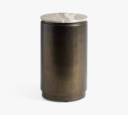 Solana Round Marble Accent Table (12")