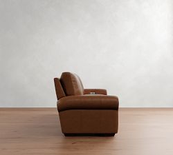 Big Sur Roll Arm Leather Power Sofa (92")