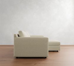 Pacifica Wide Arm Reversible Sleeper Chaise Sectional  (86")