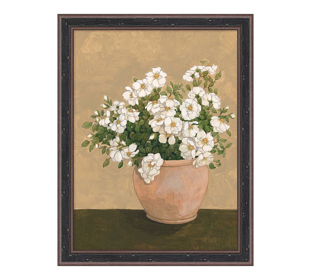 Potted Rose Framed Print by Carleigh Courey by Pottery Barn