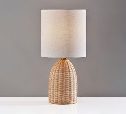 Braxton Rattan Table Lamp (19"-24")