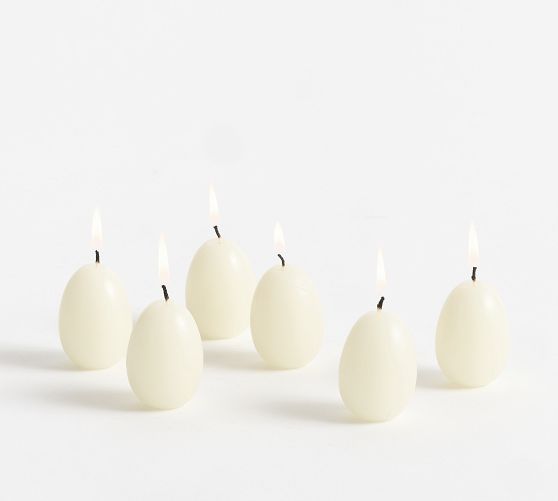 Egg Votive Candles - Set of 6