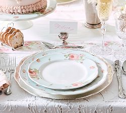 LoveShackFancy Garden Floral Porcelain Salad Plates - Set of 4