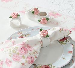 LoveShackFancy Stoneware Napkin Rings - Set of 4