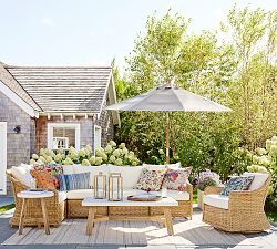 Westport Wicker 6-Piece Outdoor Sectional (121")