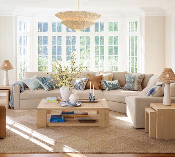 Westwood Square Arm 4-Piece Wedge Sectional (155") by Pottery Barn