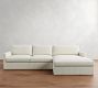 Westwood Slim Arm Slipcovered Chaise Sectional (131"&ndash;146")