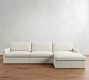 Westwood Slim Arm Slipcovered Chaise Sectional (131"&ndash;146")