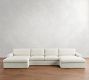 Westwood Square Arm Slipcovered Double Chaise Sectional (174"&ndash;186")
