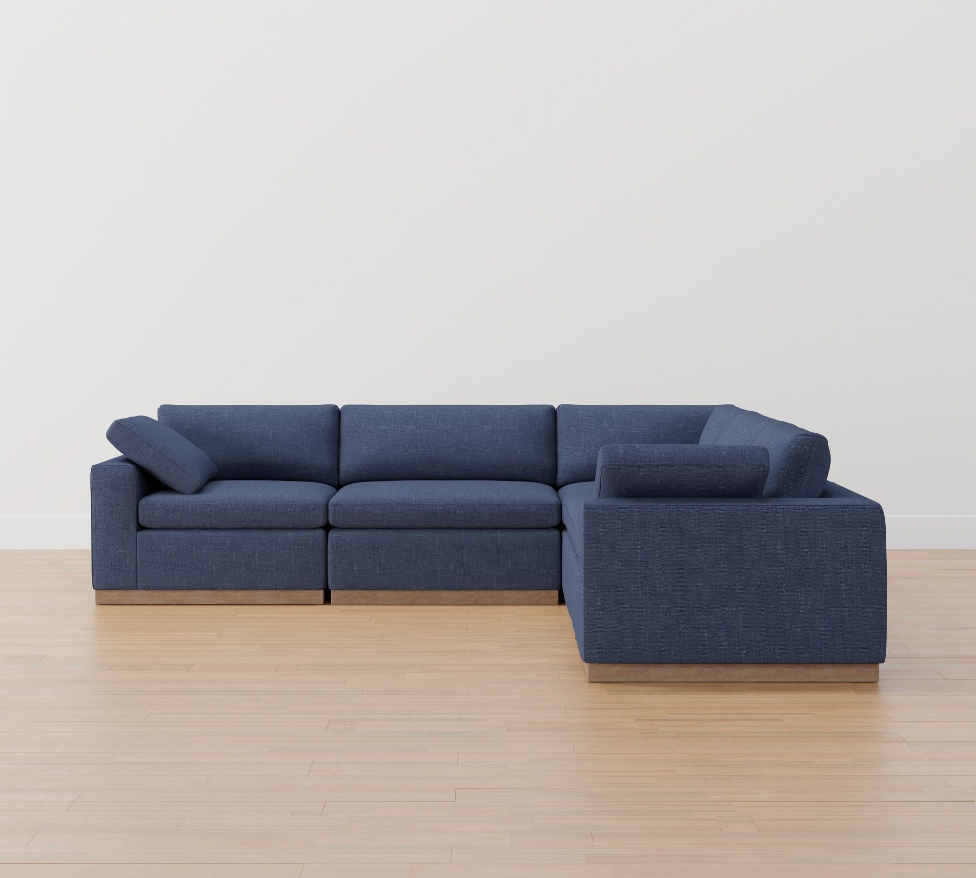 Dream Wood Base Modular L-Shaped Sectional (129") - thumbnail 7