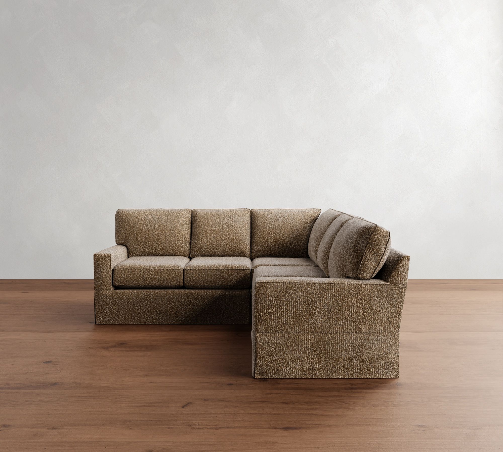 Buchanan Square Arm Slipcovered 3-Piece L-Shaped Sectional (93")