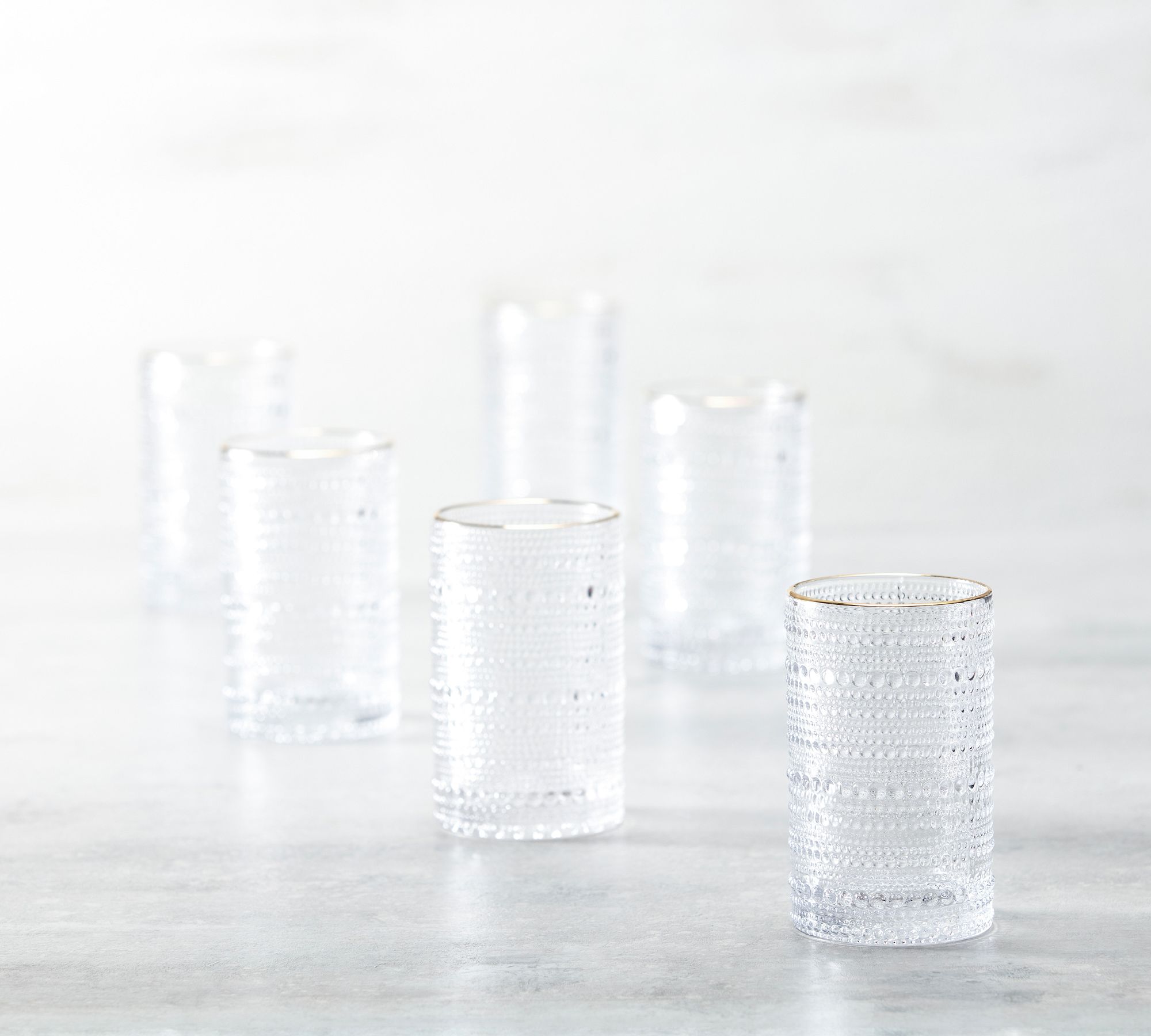 Jupiter Gold Rim Tumblers - Set of 6