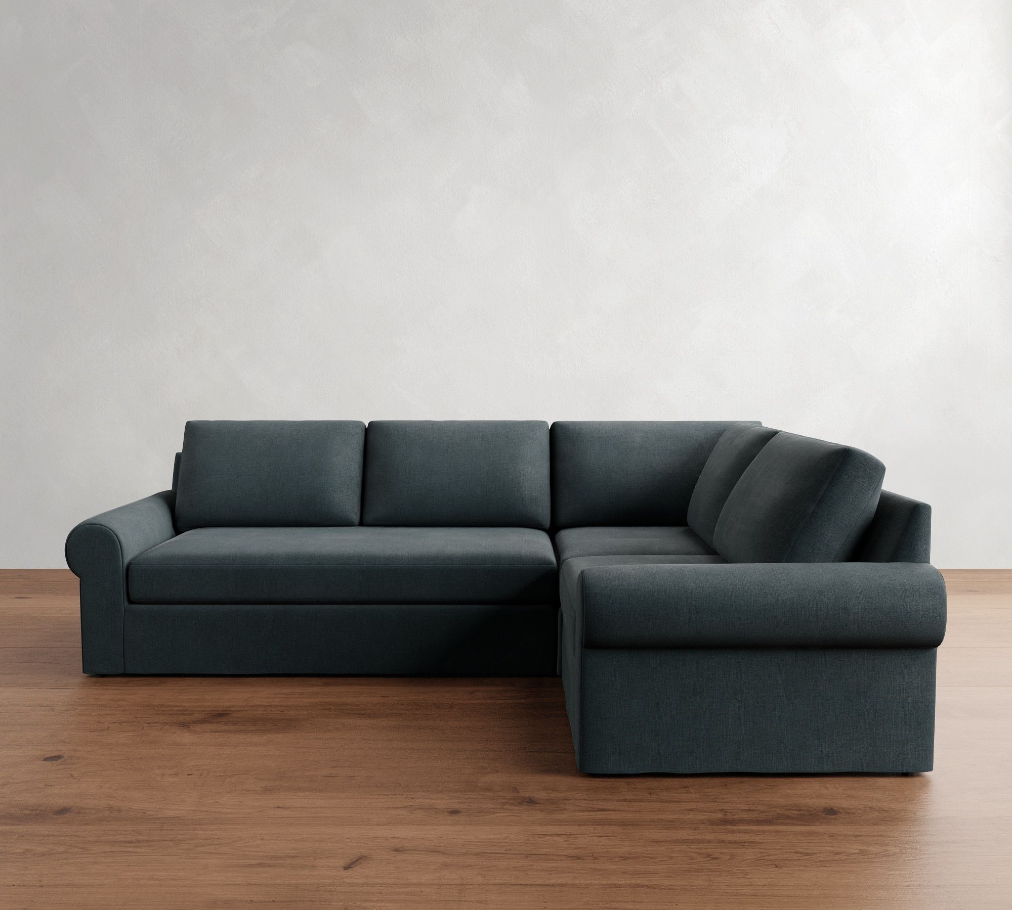 Big Sur Roll Arm Slipcovered 3-Piece Sectional (115") - thumbnail 8