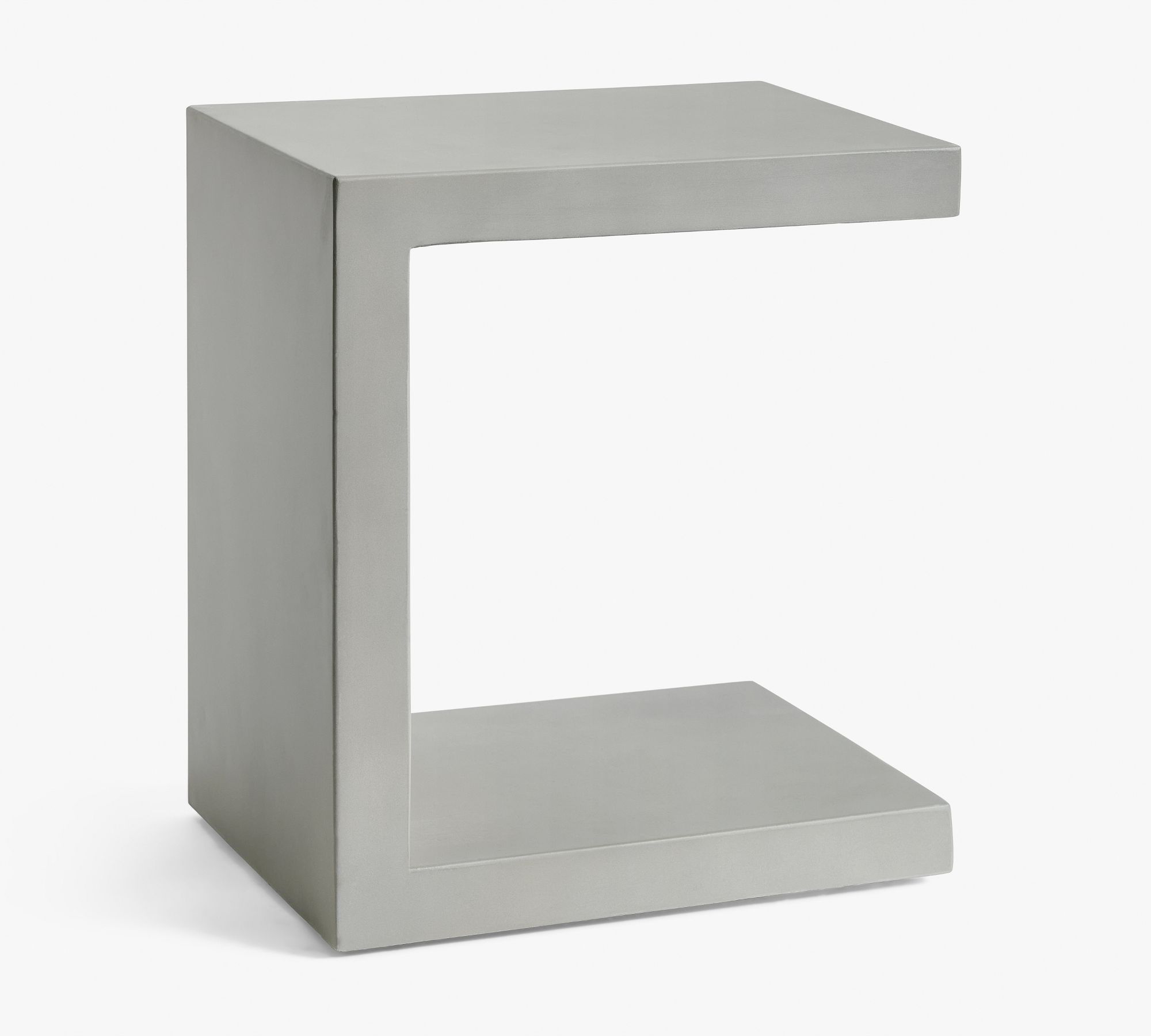 Pomona Concrete Rectangular Outdoor C-Table (17")