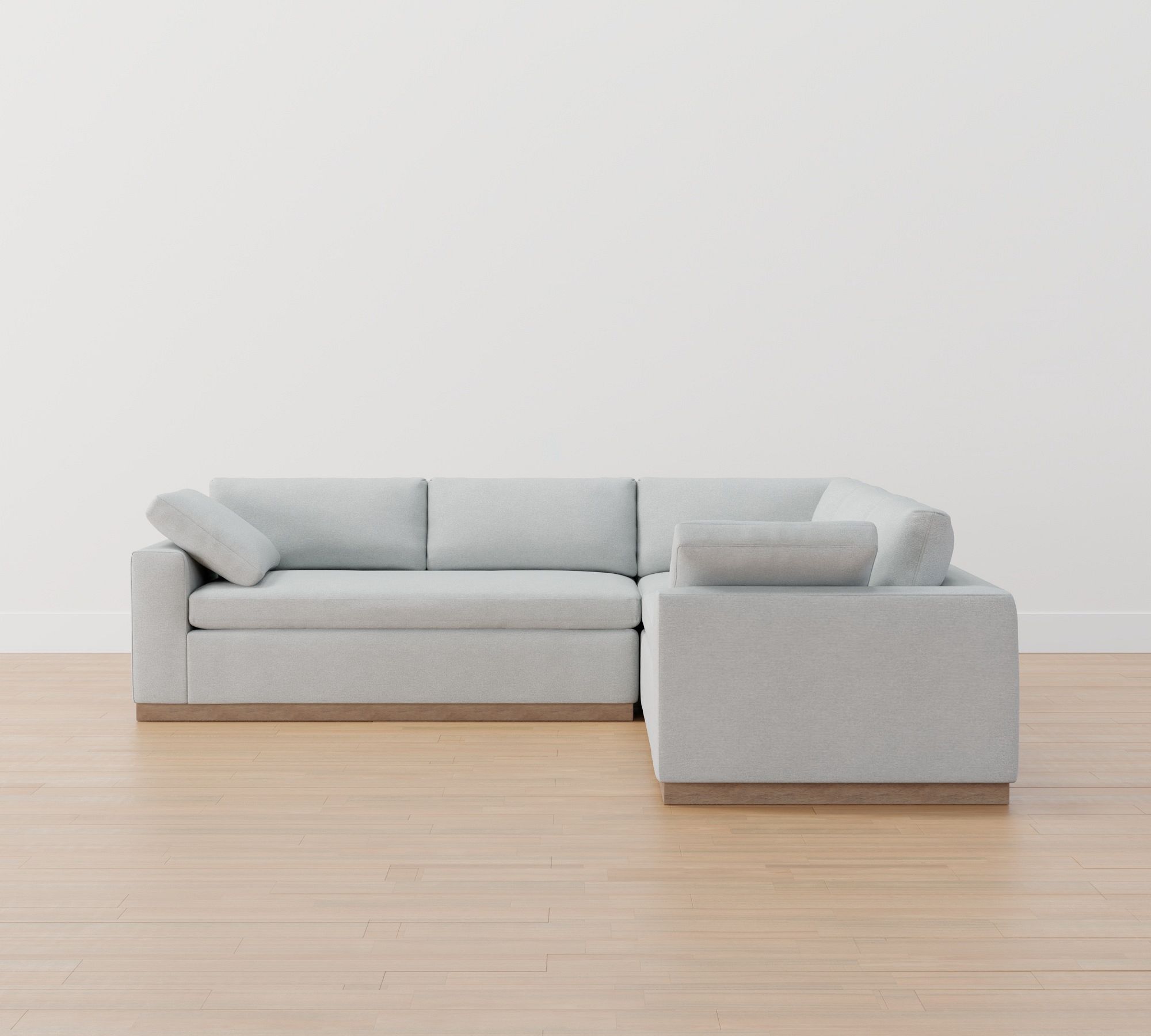 Dream Wood Base 3-Piece L-Shaped Sectional (120")