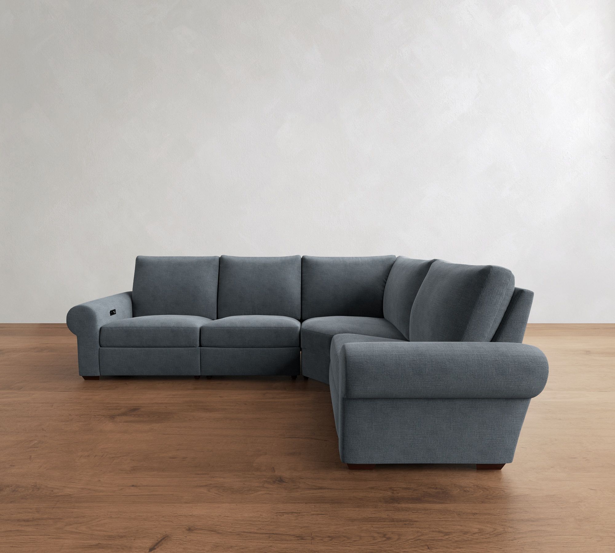 Big Sur Roll Arm Reversible Power Reclining Sectional (122")
