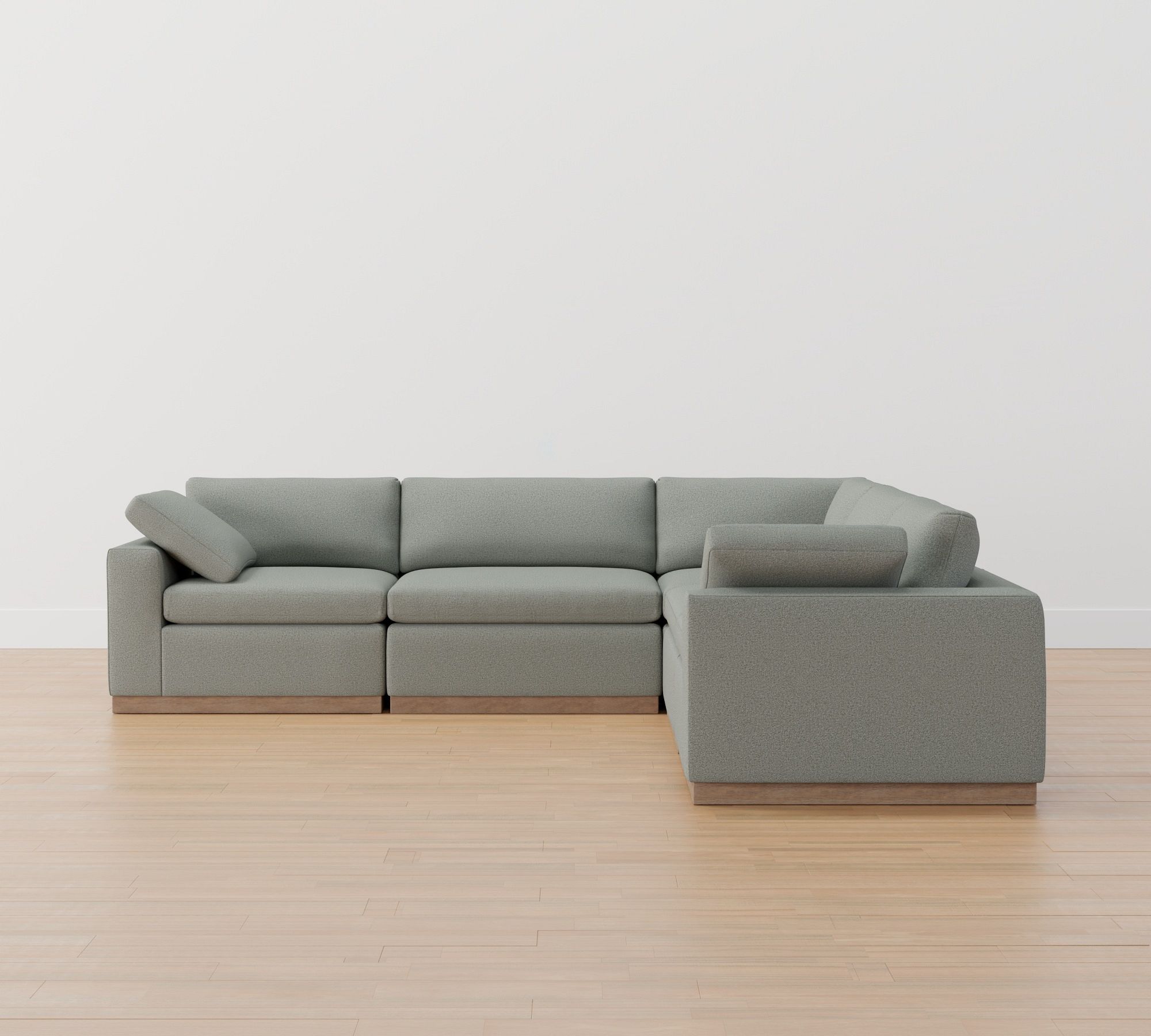 Dream Wood Base Modular L-Shaped Sectional (129") - thumbnail 6